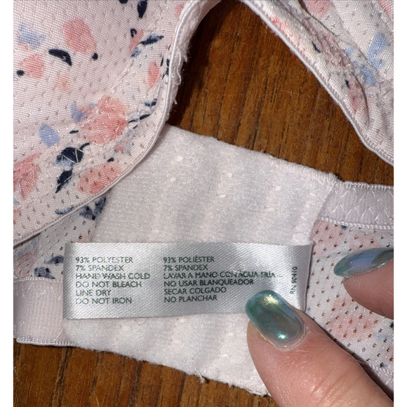 Laura Ashley Underwire Padded Floral Full Coverage Bra Size 42D Pink Romantic - Picture 7 of 10